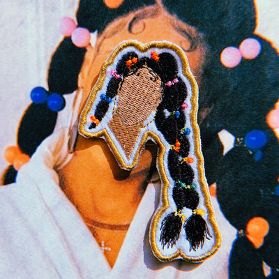 One, two Step Queen Embroidered Patch | Black Girl Magic Dancer Singer Iron-On | DIY Patch for Jackets, Clothing & Bags