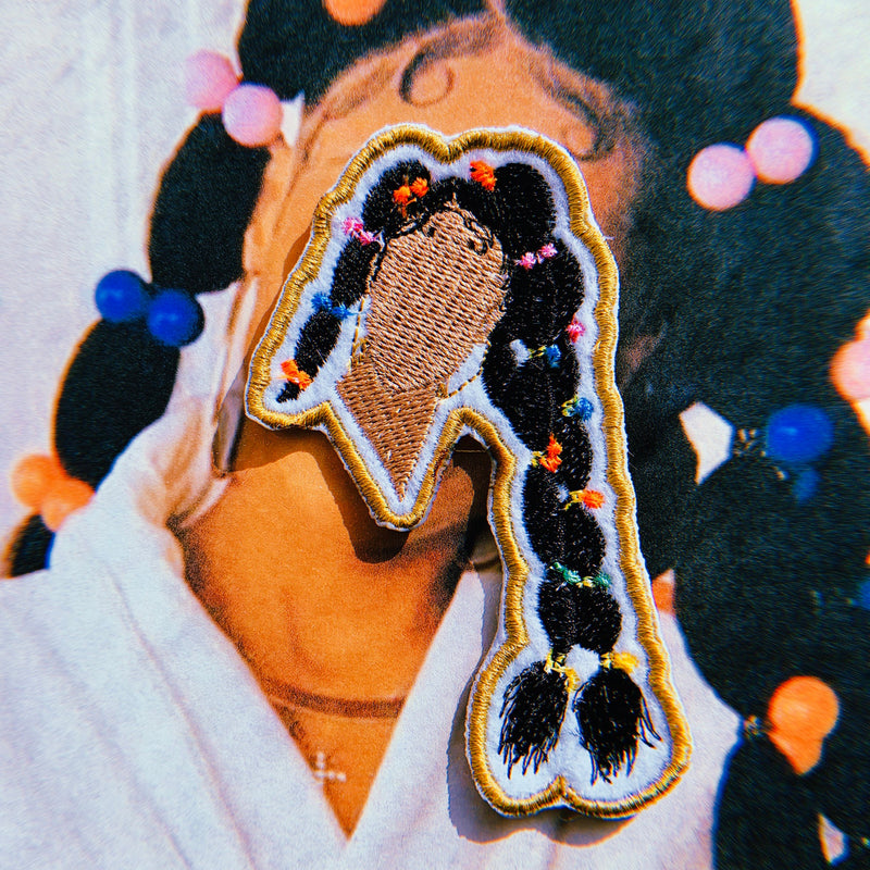 One, two Step Queen Embroidered Patch | Black Girl Magic Dancer Singer Iron-On | DIY Patch for Jackets, Clothing & Bags