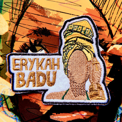 Head Wrap Queen Embroidered Patch | Neo-Soul Singer-Songwriter Iron-On | Soulful Art Patch for Jackets & Backpacks